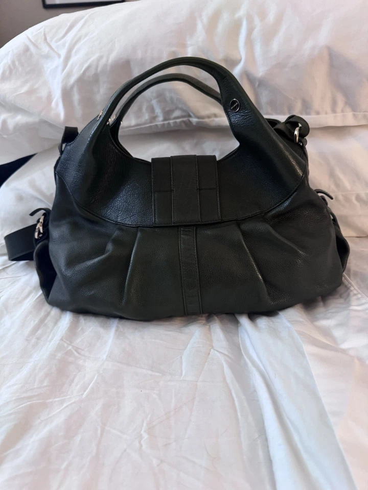 Bolso Bandolera Hobo Verde Bosque Bvlgari Chandra con Bolsa para el Polvo Excelente Estado Foto 3 de 4