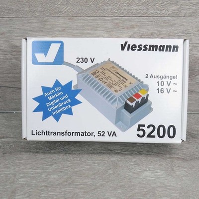 VIESSMANN 5200 unbenutzt H0 Lichttransformator 16 V, 52 VA Analog OVP #K19054