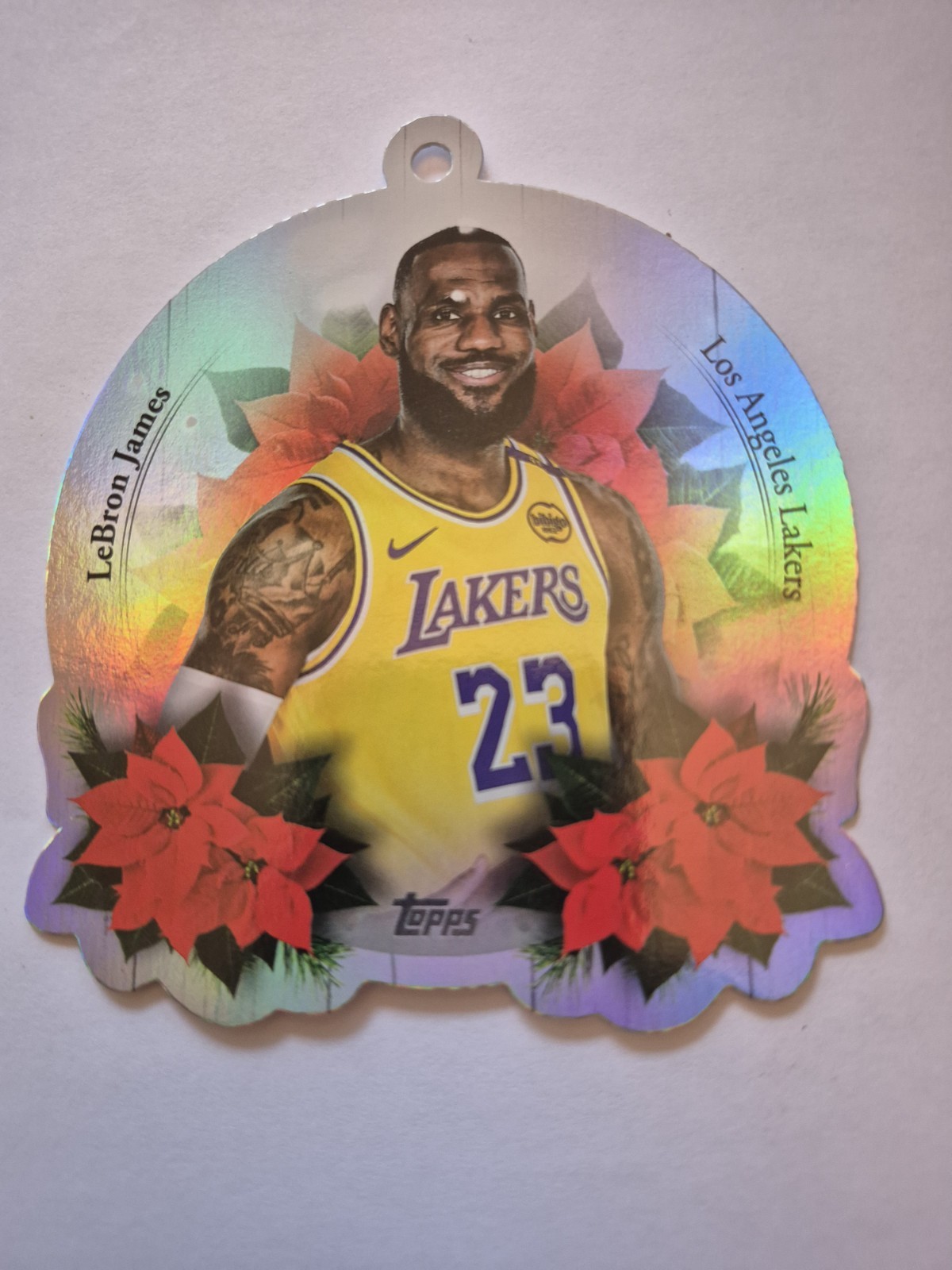 2025-26 Topps Holiday LeBron James DCO-LBJ Die-Cut Ornament