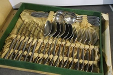 Forks, Spoons, Knives, Set of 24, Antiques, Vintage, USSR, Russia, Rare Item