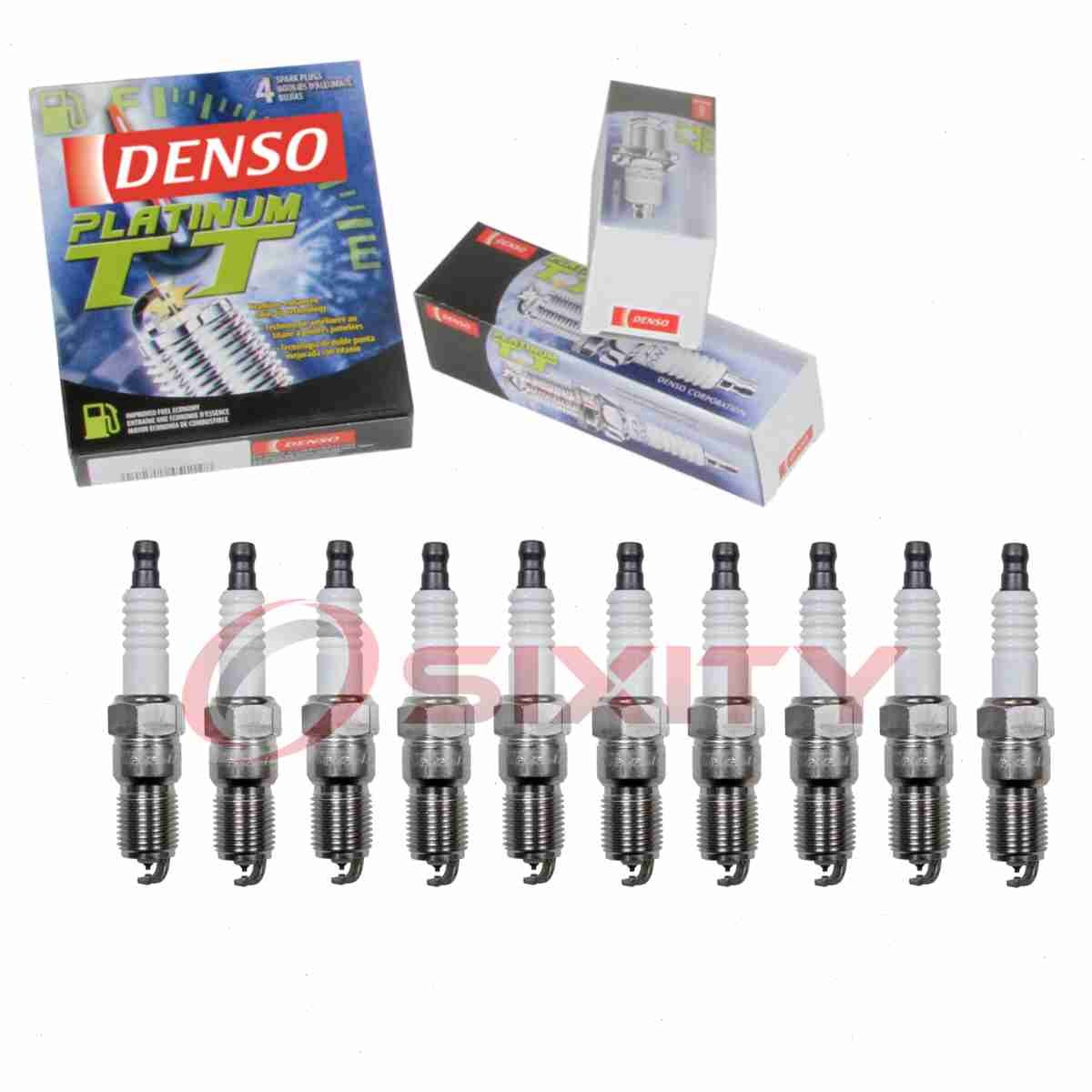 10 pc Denso Platinum TT Spark Plugs for 2000-2005 Ford Excursion 6.8L V10 kp