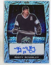 2024 Leaf Metal Hockey Marty McSorley /8 Auto CRYSTAL LIGHT BLUE LA Kings