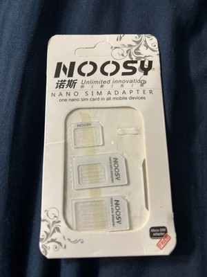 NOOSY SIM Card Adapter Set White Plastic Nano & Micro SIM Adapters