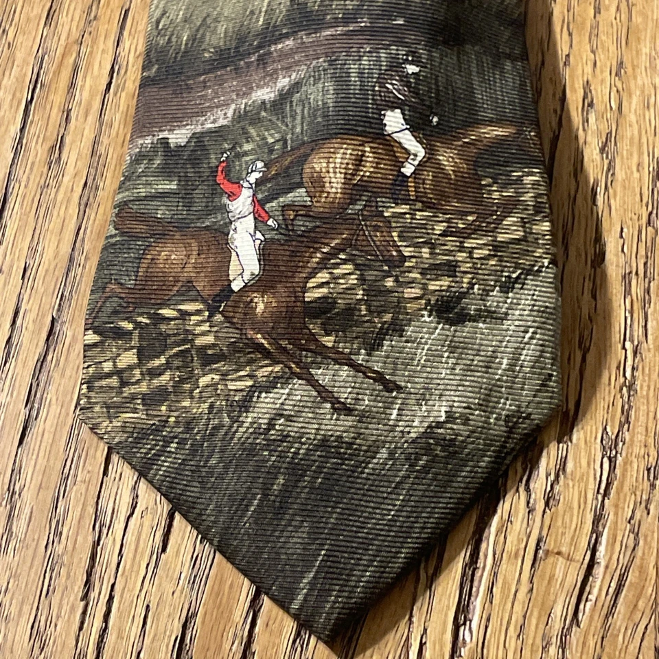 Polo Ralph Lauren Vintage Años 60 70 Temprano Corbata de Seda Hecha a Mano Estampado Gráfico Completo Foto 3 de 4