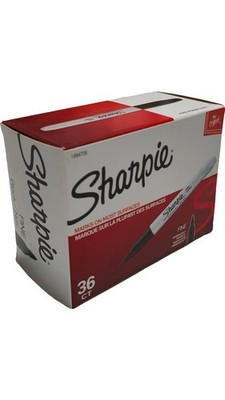 Sharpie 1884739 Permanent Marker Fine Point 36 Pieces - Black