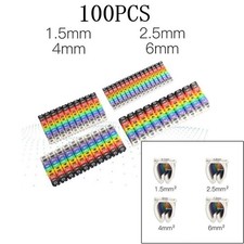 Wire Number Box Electrical Equipment 100Pcs Cable Markers For Wire 1.5-6mm