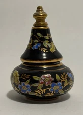 Vintage Bardaco Greek Ceramic Solid Perfume Bottle Floral Design New