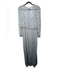 Adrianna Papell Embroidered Silk Maxi Dress and Jacket sz 16