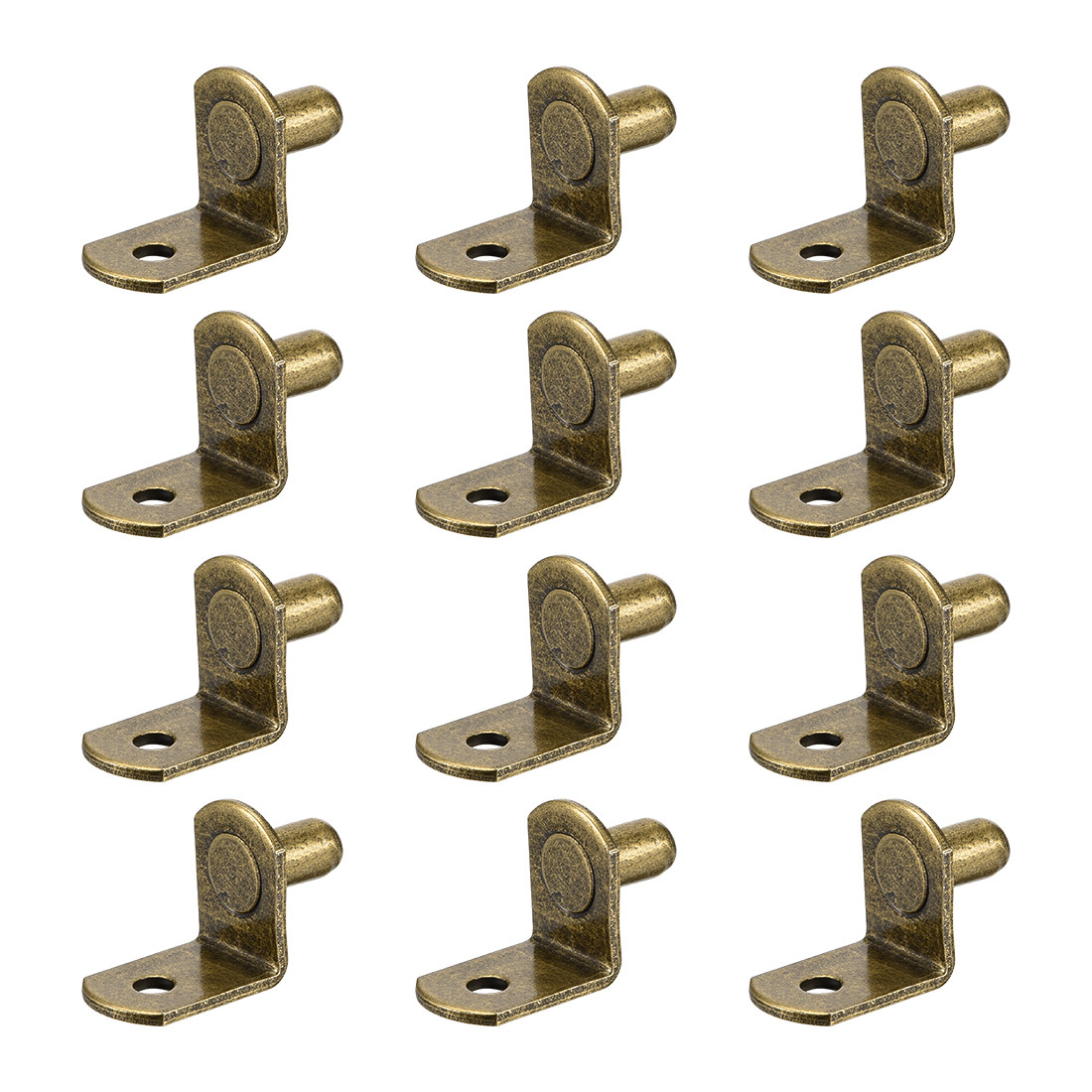 6mm Bronze Shelf Support Pegs - 30pcs Cabinet Bracket Pegs with Hole  -image