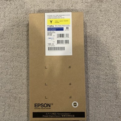 Genuine Epson WorkForce Pro EM/EP-C800 Y XXL Ink Yellow T12P4 OEM
