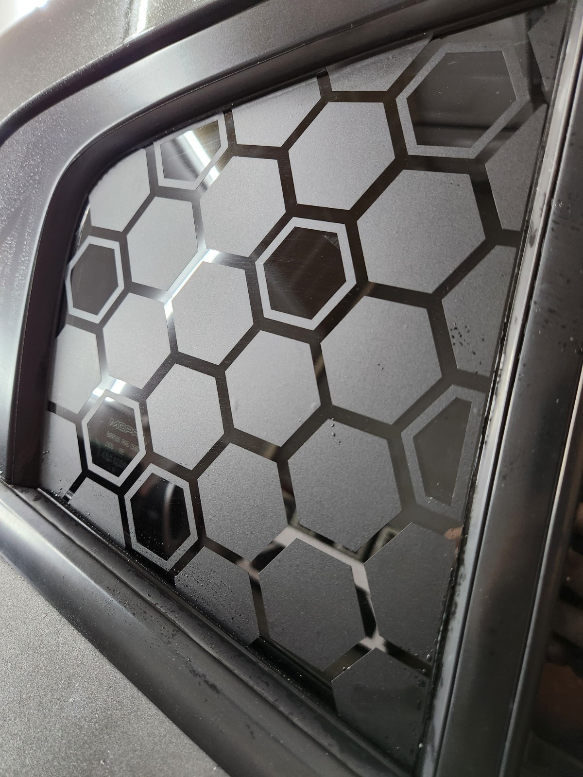 Honeycomb Hexagon Window Decals Outline(Set of 2) - Dodge Charger Vinyl Stickers