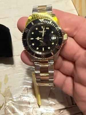 Invicta Pro Diver Automatic 200m Two-Tone Black Dial Date Rotating Bezel