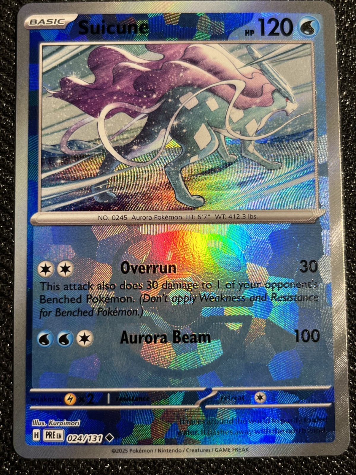 Suicune (Master Ball Pattern) 024/131 Sv: Prismatic Evolutions Holo NM