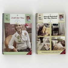 Lot Of 2 Donna Dewberry FolkArt One Stroke fabric painting instruction books