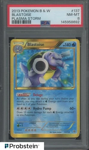 2013 Pokemon B&W Plasma Storm #137 Blastoise PSA 8 NM-MT