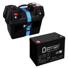 Mighty Max 12v 100ah Sla Battery With Battery Box For John Deere Tractor Lx277