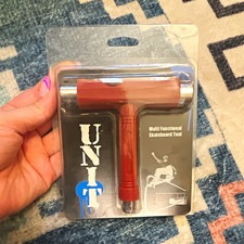 Unit Multi Functional Skateboard Tool T-Tool w/ Allen Key Red/Black
