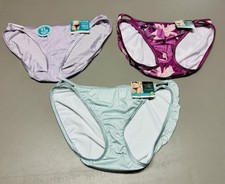 3-Vanity Fair Illumination String Bikini Panties 18108 Hi-Cut Sz 8/XL Asst Color