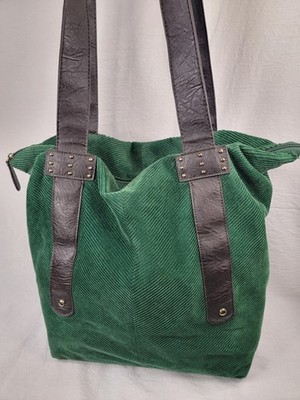 Green  Shoulder Tot Bag For Women  Width 16.5 In, Height: 13 In Good Condition 