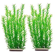 2 pcs Aquarium Decor Plastic Plants Extra Large 21 Inches Artificial Fish Tan...
