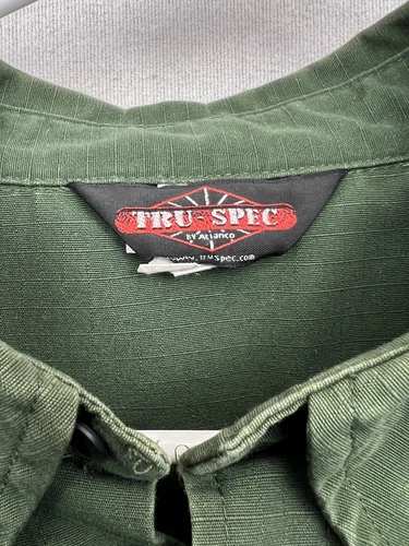Tactical Shirt TRU SPEC Ripstop Mens XL R Green Vented Security Military Popper - Picture 3 of 8