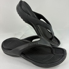 Crocs Black Flip Flops Womens 6 / Mens 4 Thongs Sandals Water Shoes Beach Summer