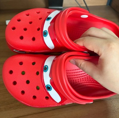 Crocs Lightning McQueen Cars ALL ADULT SIZE TikTok Trending Breathable Holes USA