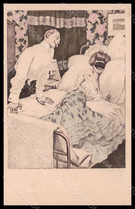 Artista firmato Reznicek Lady Art Nouveau Simplicissimus VI-4 RUGHE pc VK7606