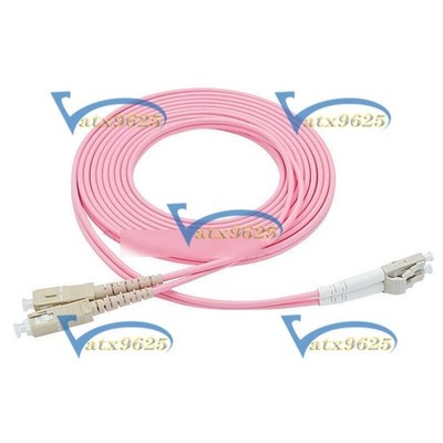 1M Duplex OM4 Multimode 3.0mm LC UPC to SC UPC Fiber Optic Patch Cord Cable *pz