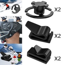 2x Ganci Porta Maschere Masque Staffa Clip per Sport sulla Neve Snowboard Sci