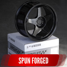 Circuit Csf22 18x9.5 5x120 38 Gloss Black Spun Forged Wheel Spoon Regamaster