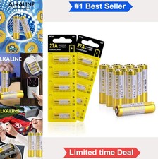 27A 12V Alkaline Battery 10 Pack 100mAh Single Use for Remote Key Fob Garage