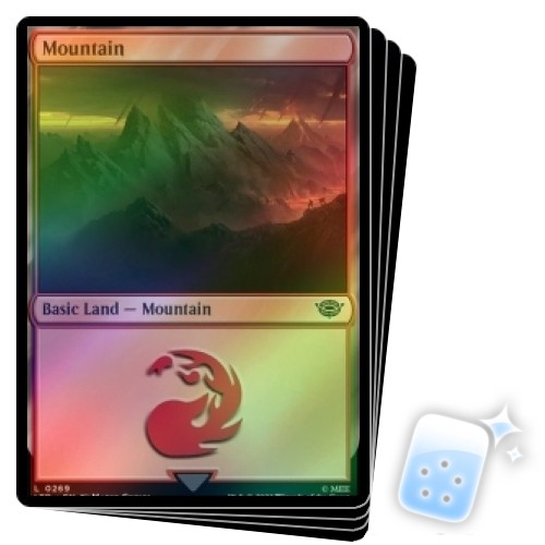 FOIL MOUNTAIN (269) X4 The Lord Of The Rings Magic MTG MINT CARD