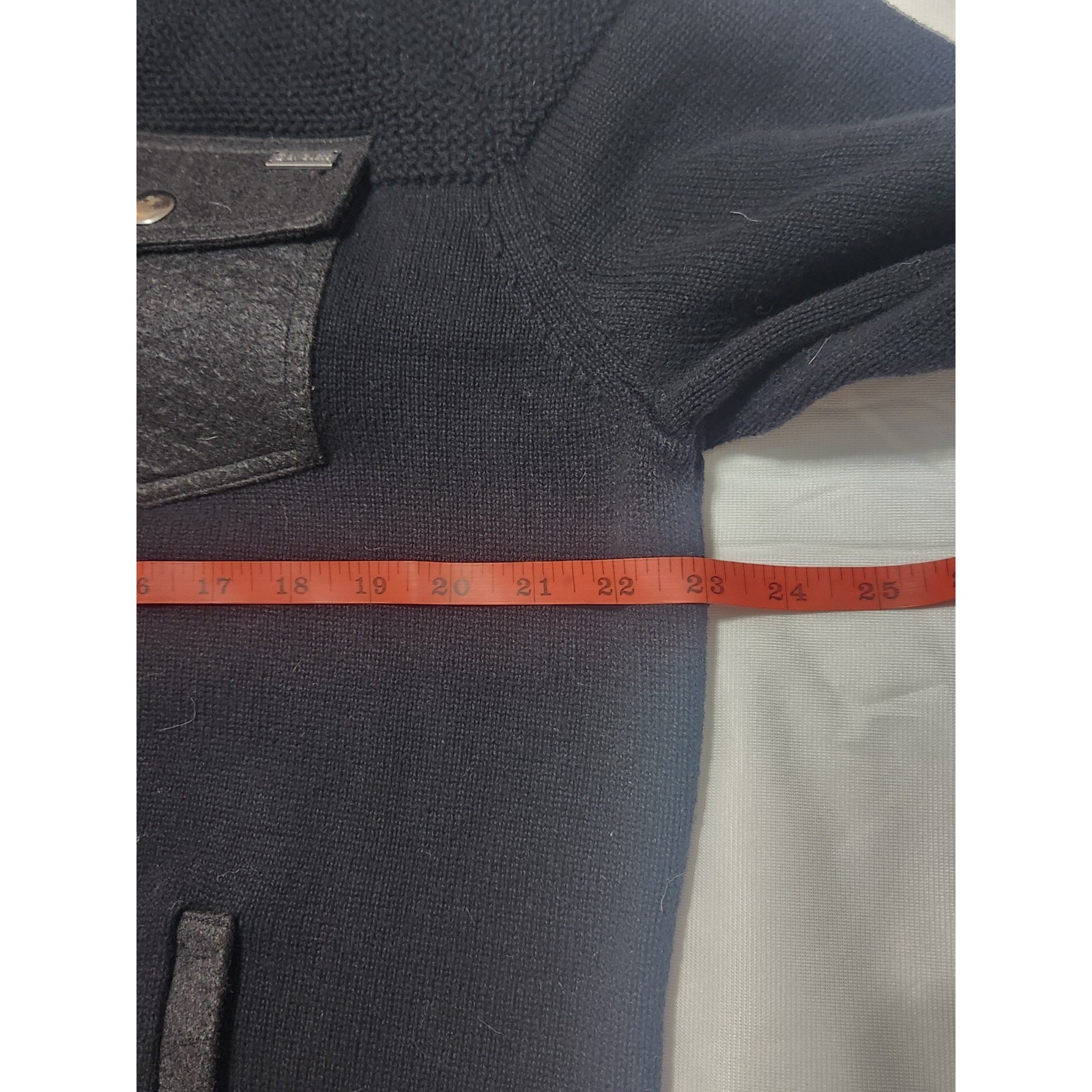 G by Guess Black Sweater Cardigan Size XXL Jacket with Pockets Cotton Zip Up