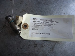 VW Golf V 5 Einspritzventil 2834A 1.4 55kW BCA 46587