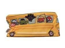 Yoobi Marvel Avengers Pencil Case Pouch Yellow School Bus BD