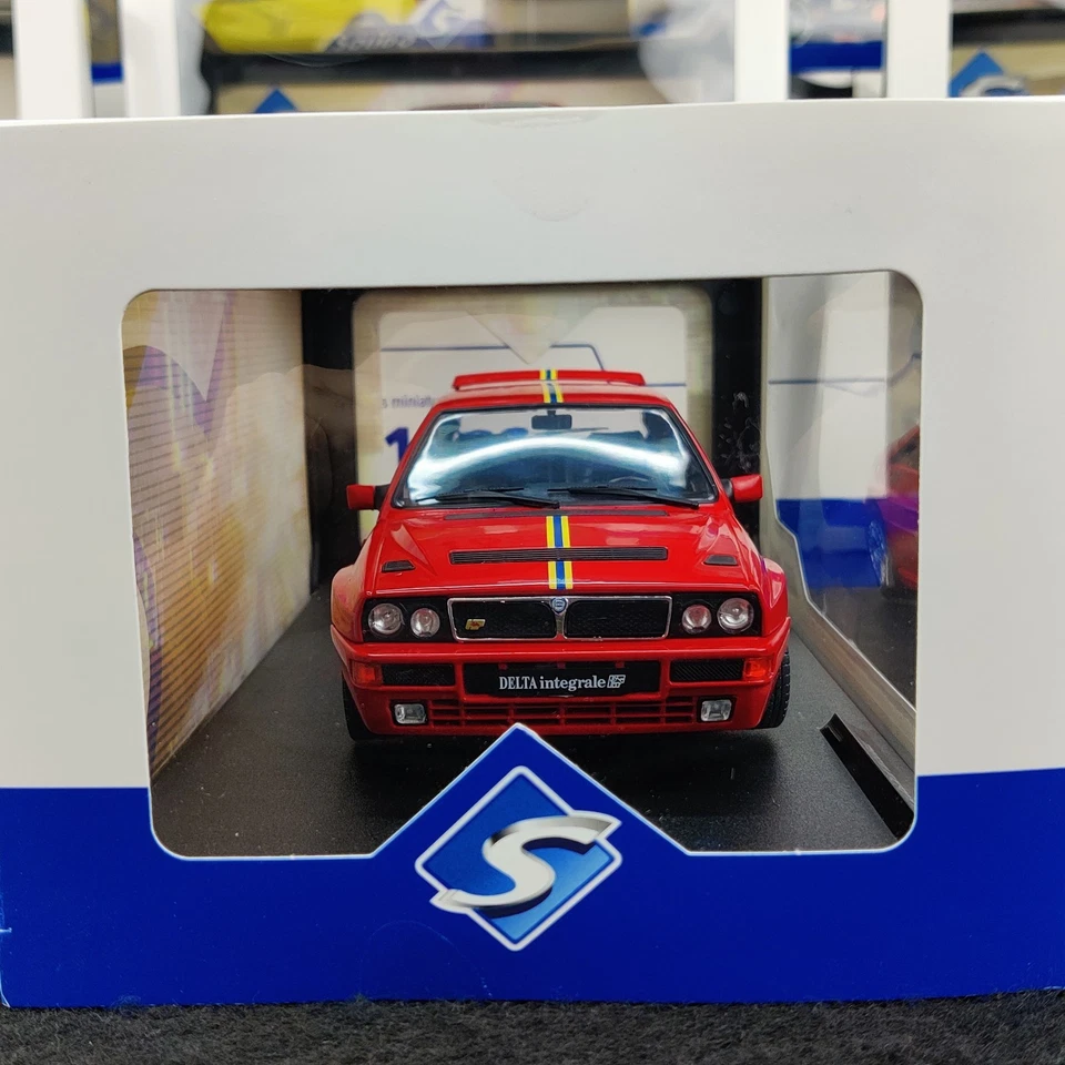 VOITURE SOLIDO LANCIA DELTA HF INTEGRALE EDIZIONE FINALE RED 1995 1:18 NEUF.B - Photo 4/4