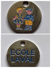 Metal shopping cart token school Laval boy girl cap child school student