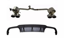 Edelstahl Sportauspuff + Heckdiffusor für Mercedes W204 Facelift AMG-Line 2011- Edelstahl Sportauspuff + Heckdiffusor für Mercedes W204 Facelift AMG-Line 2011-