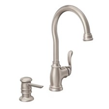 Moen Anabelle Single Handle Kitchen Faucet  Dispenser Stainless Finish 160747