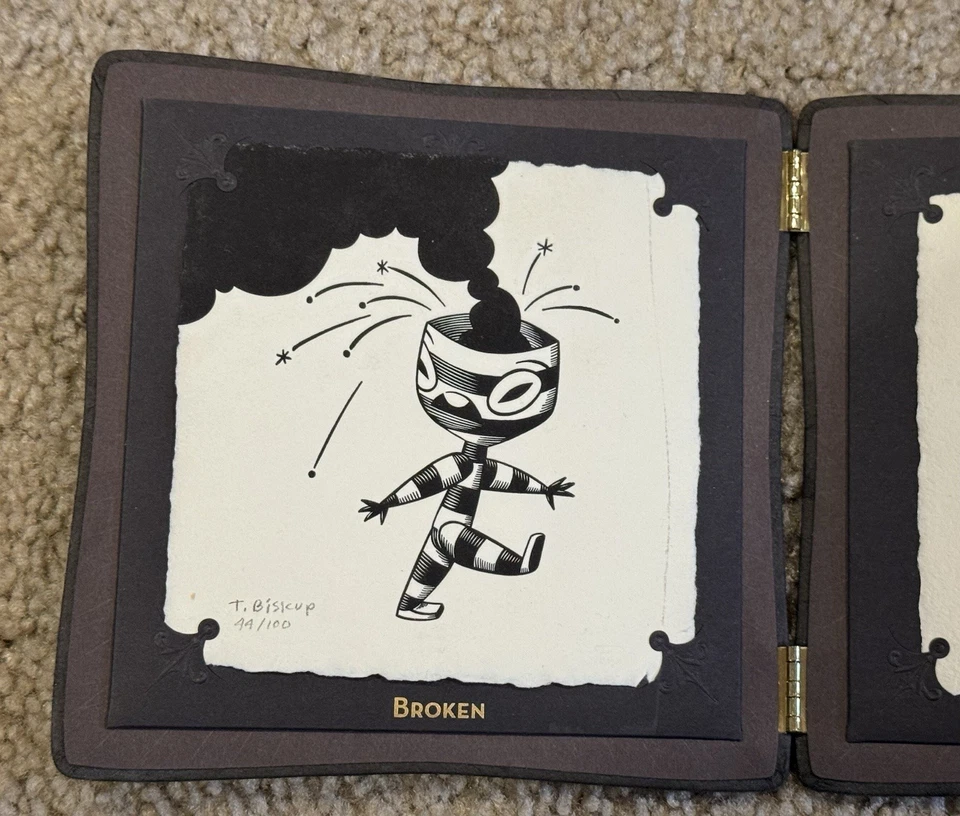 Tim Biskup Art Print Set Broken & Slayer Pressure Printing Helper Figures S/# 44 - Image 3 of 4