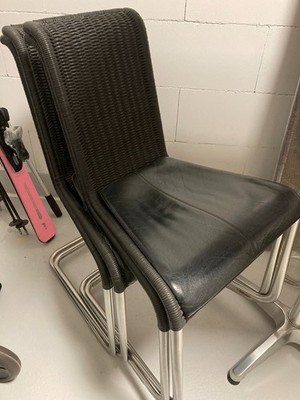 TECTA Kragstühle B20 Jean Prouve Freischwinger schwarz - 4 Originale