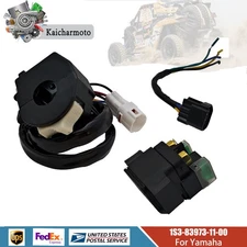 For Yamaha Raptor 700 700R 06-23 Start Stop Switch& Starter Solenoid Relay& Plug