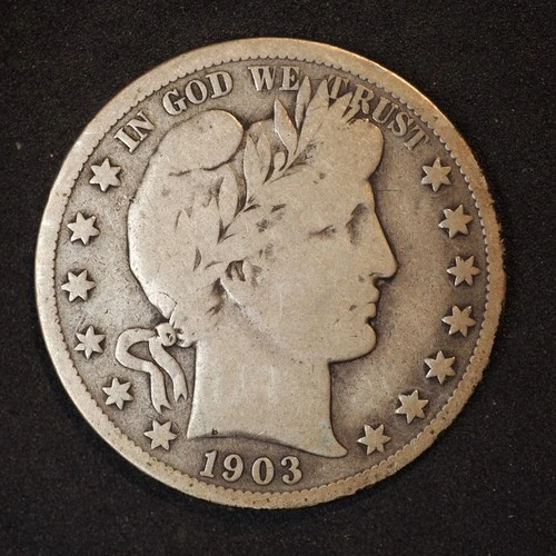1903 **S** BARBER SILVER HALF DOLLAR ***NICE COIN!***  FREE SHIPPING! C1917