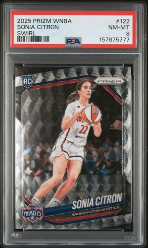 2025 Panini Prizm WNBA - Sonia Citron #122 Swirl Prizm (RC) Graded Card PSA 8
