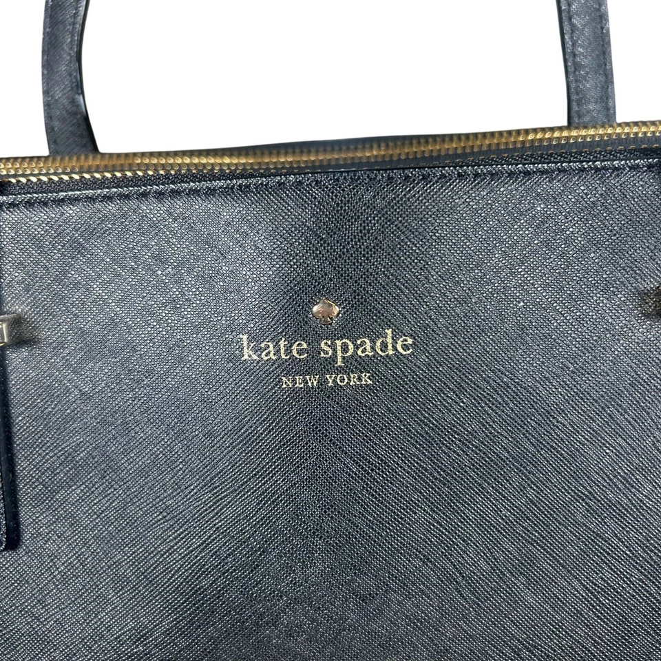 Черная кожаная наплечная сумка Kate Spade модель Cedar Street Jensen сумка с короткими ручками - Изображение 2 из 4