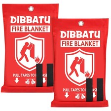 DIBBATU Fire Blanket for Home and Kitchen Fire Blankets Emergency for Home Em...