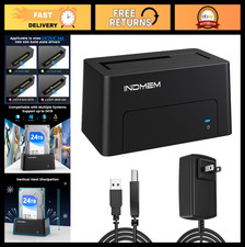 SAS to USB 3.0 Adapter Dock for 2.5/3.5" HDD SSD, 24TB Support, Power Adapter In