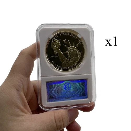 US Gold-Plated Statue of Liberty Coin Collection With Frame -One Trillion Dollar