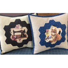 Cut Loose Press, Hexagon Frame Pillow Pattern